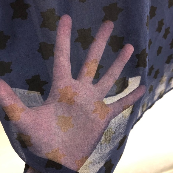 Halogen Star Print Sheer Blouse - Picture 4 of 4